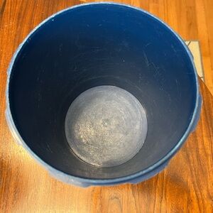 Vintage 3-piece Tupperware Servalier nesting canisters - blue